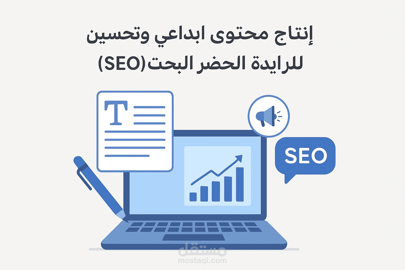إنتاج محتوى إبداعي وتحسين محركات البحث (SEO) لزيادة الحضور الرقمي