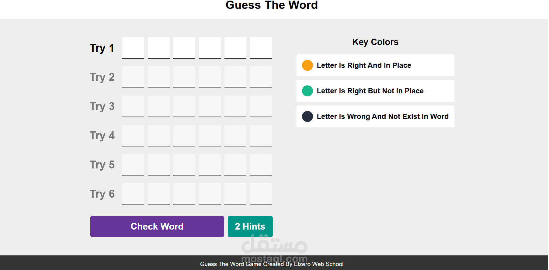 Guess The Word Game