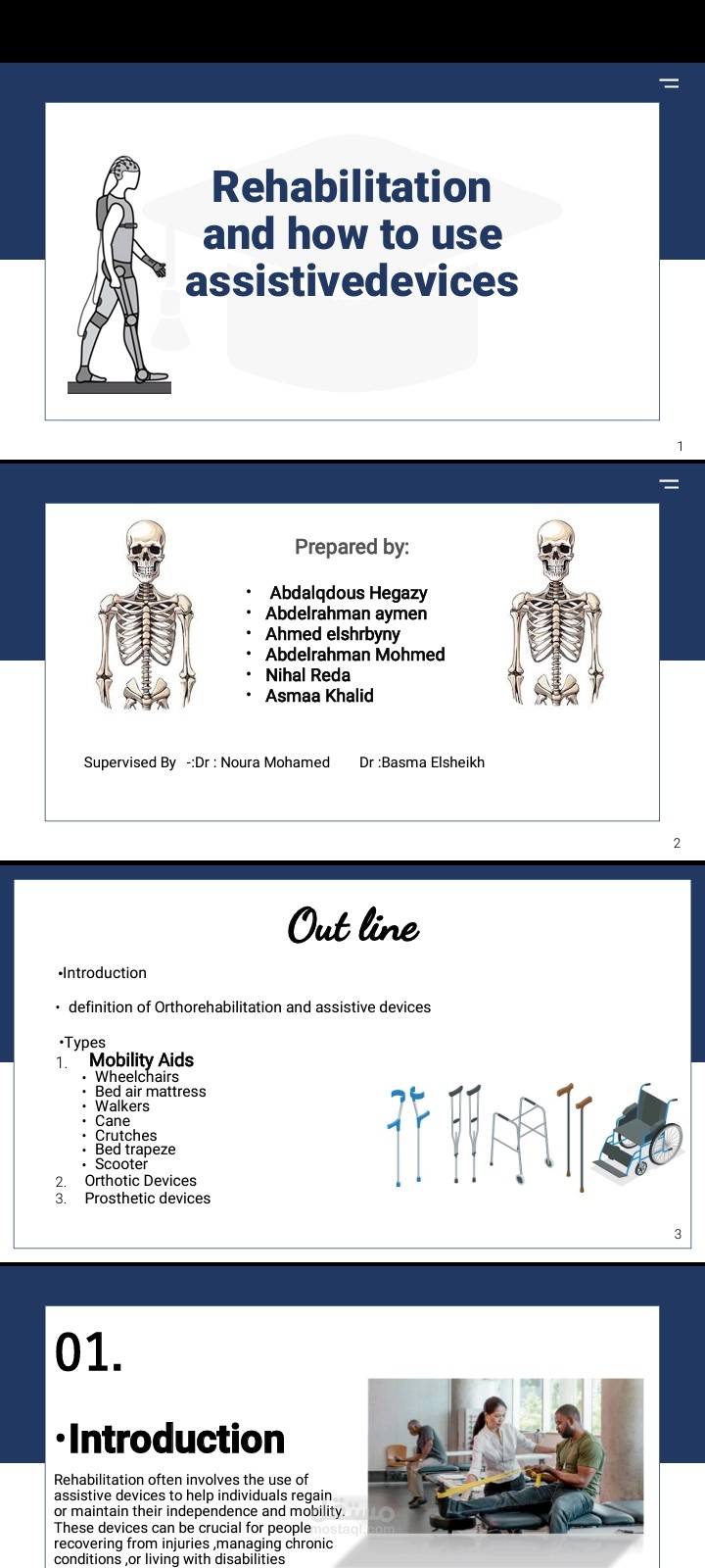 Rehabilitation and how to use assistive devices PowerPoint