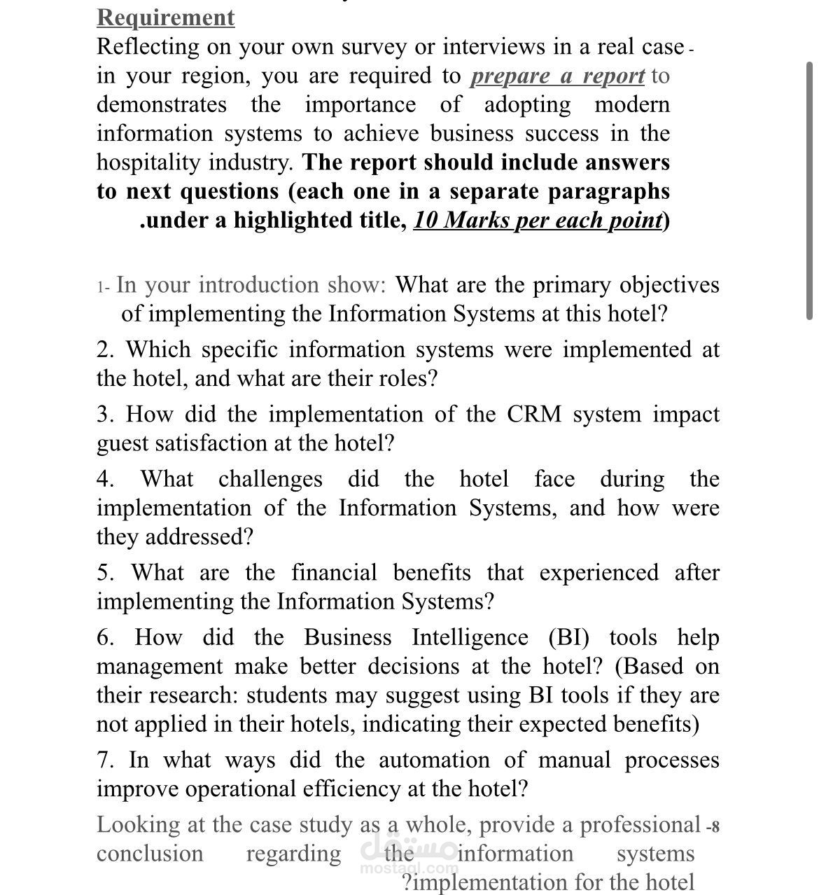 Implementation of Information Systems in a Hotel