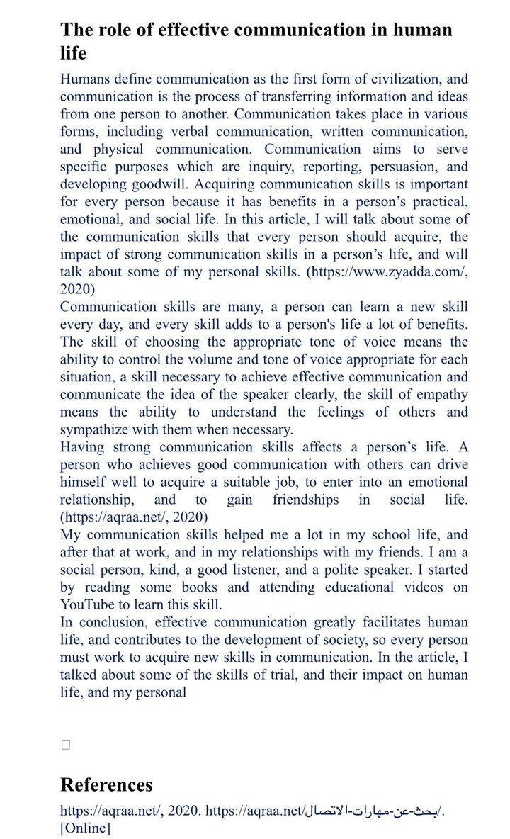 The role of effective communication in human life