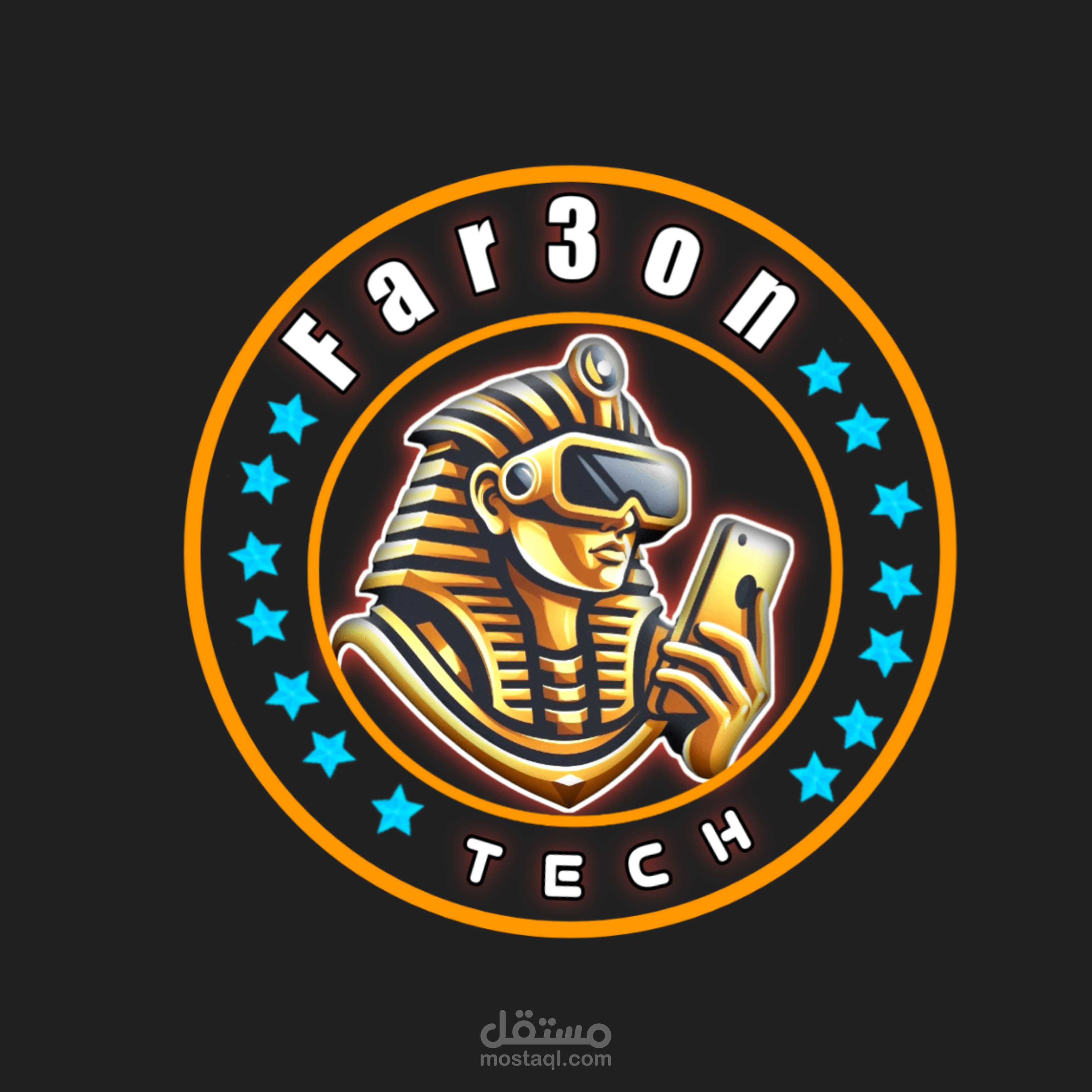 شعار لموقع وقناة يوتيوب بإسم FAR3ON TECH
