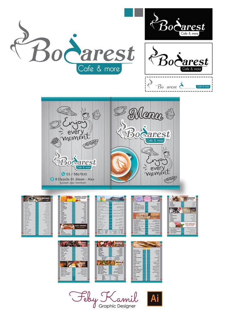 Bokharest logo & menu