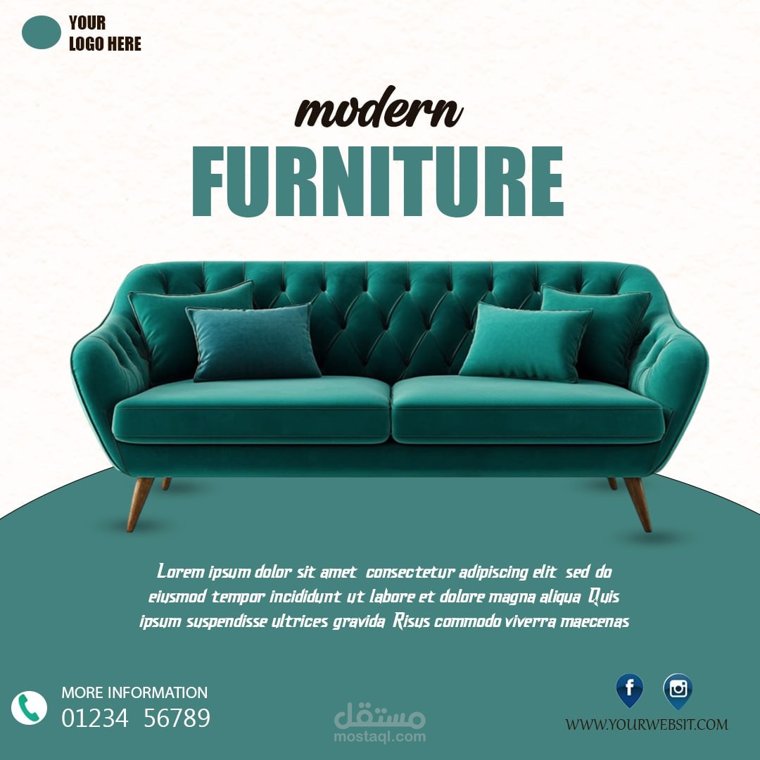Modern Sofa Poster Design