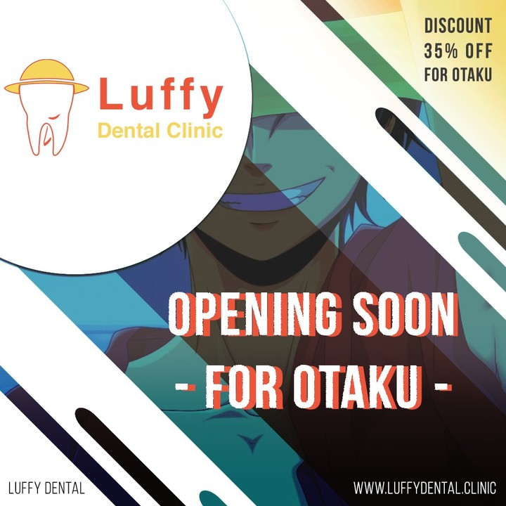 تصميم شعار luffy dental clinic وسوشيال ميديا