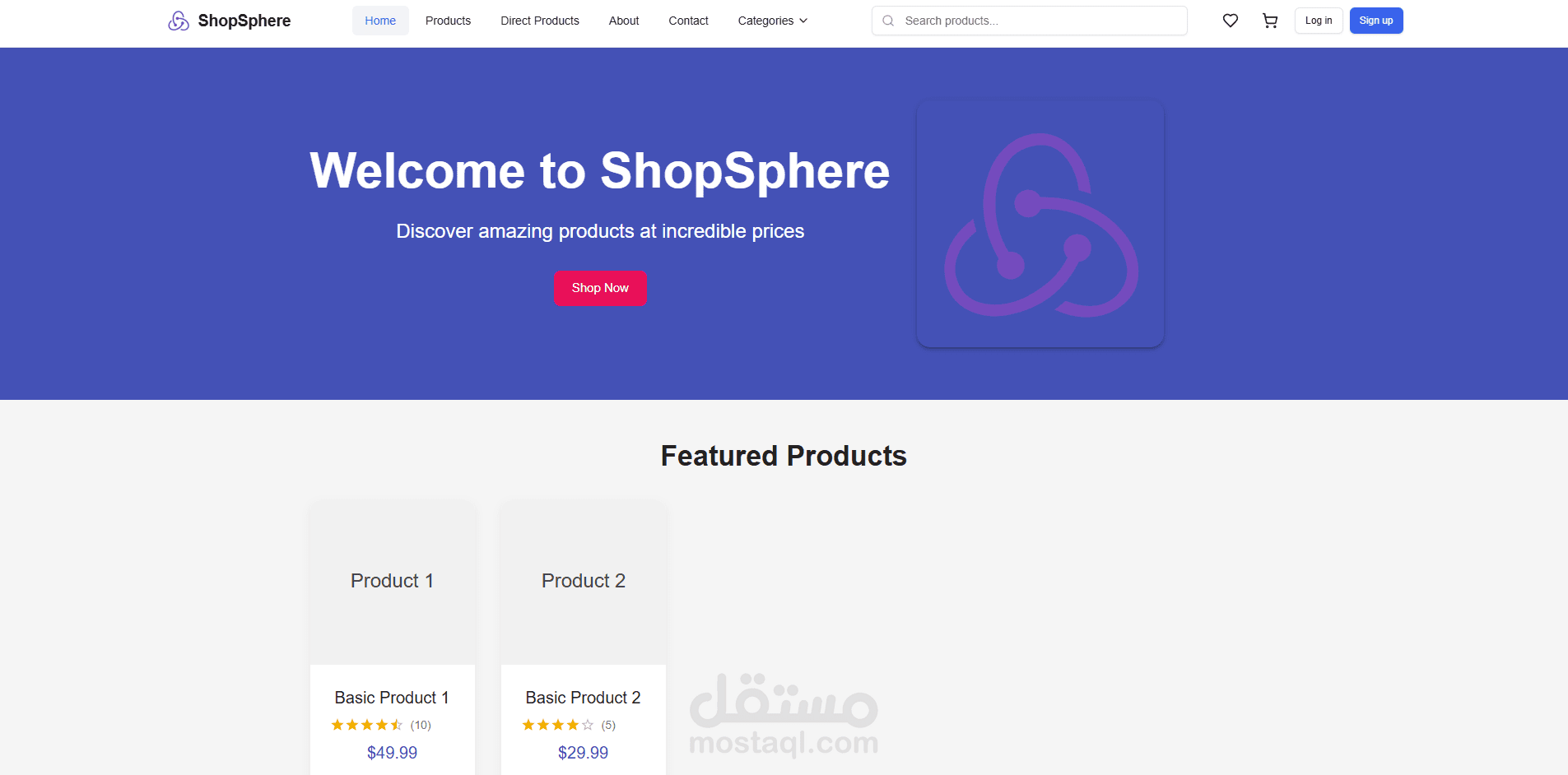 موقع تجارة إلكترونية (E-commerce)