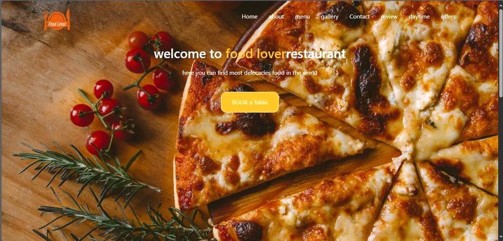 Front and developer Restaurant project