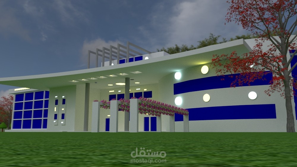 تصميم مباني رياضية وادارية