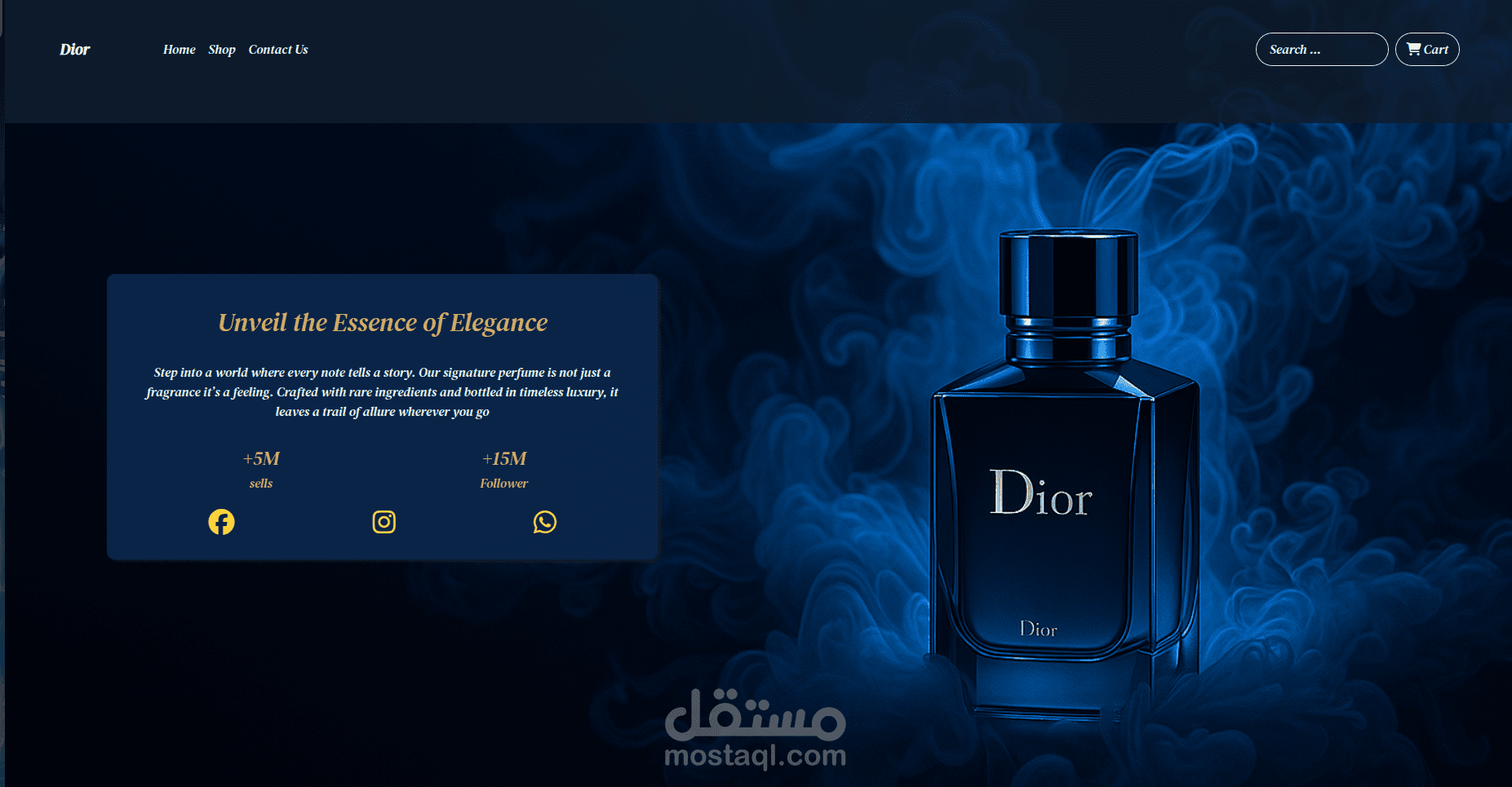 Landing Page لمنتج عطور