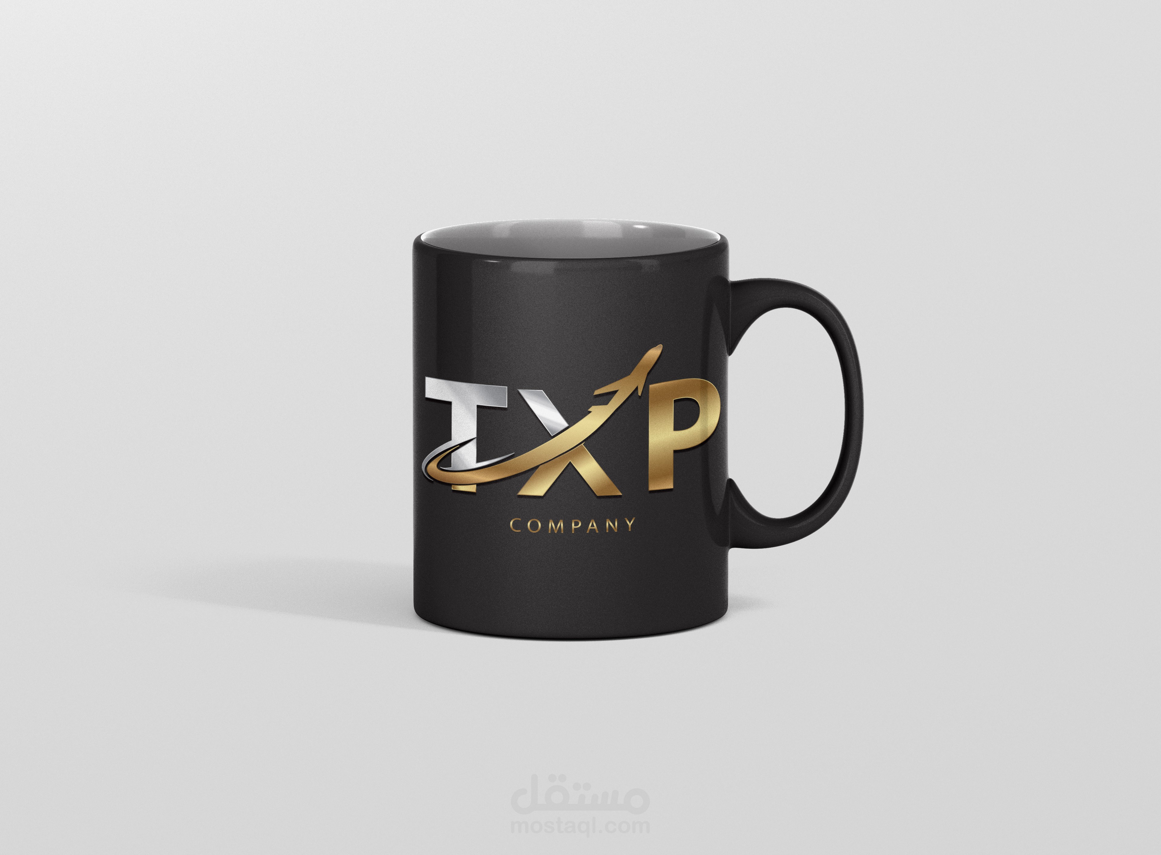 كوب Mug مع شارت Logo لأحد الأعمال الخاصة