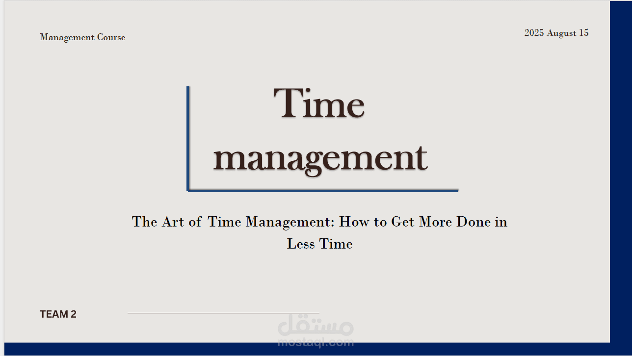 Time management power point