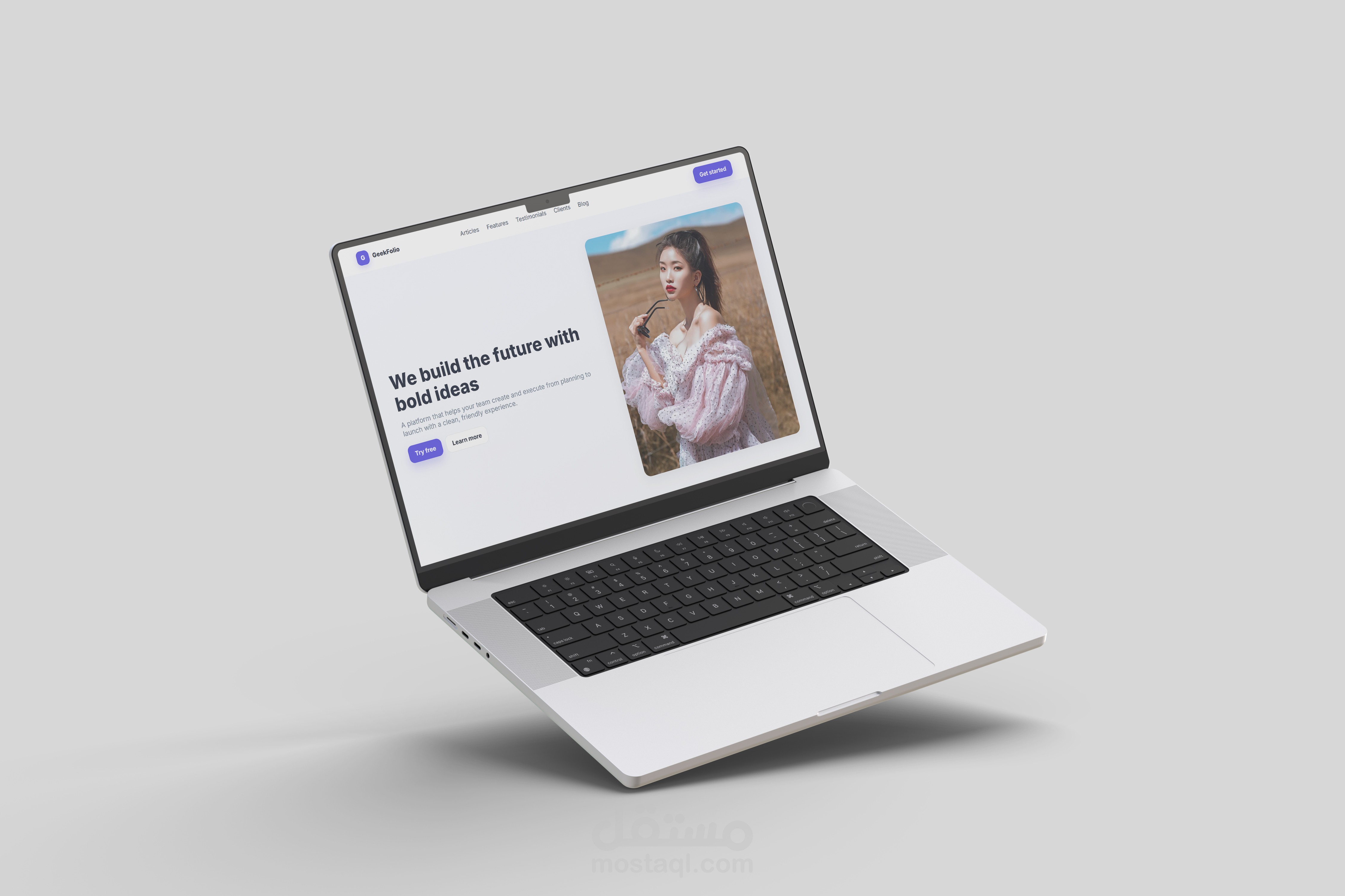 GeekFolio landing page