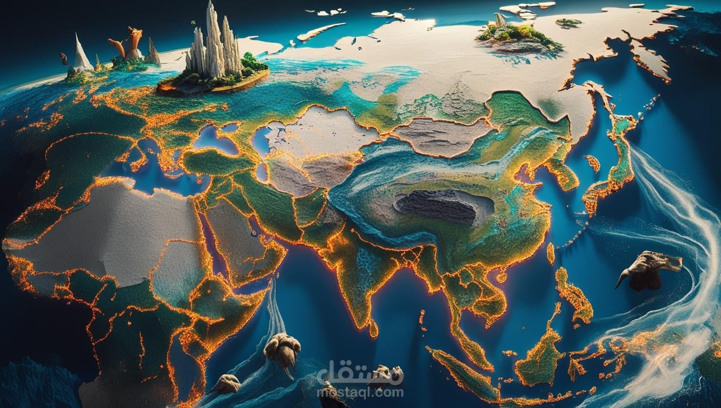 آسيا و أوروبا (الصف الثاني الاعدادي)