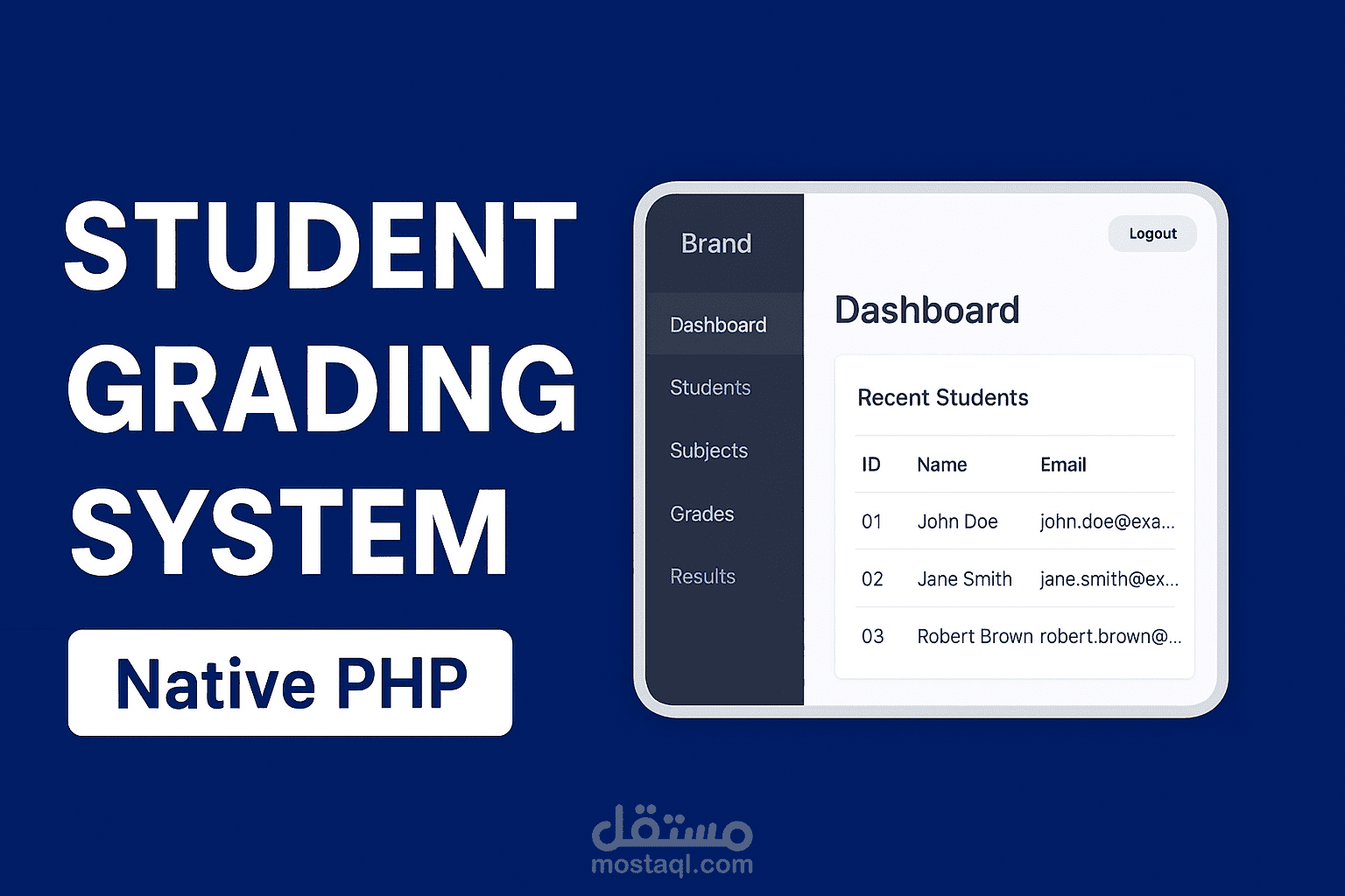 Student Grading System – Web Application (Native PHP)