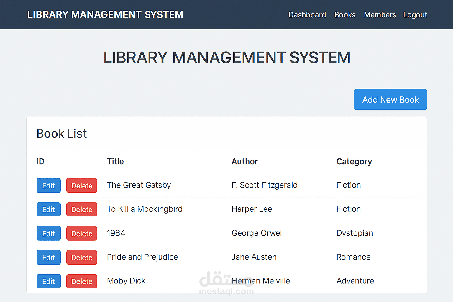 Library Management System (نظام إدارة مكتبة)