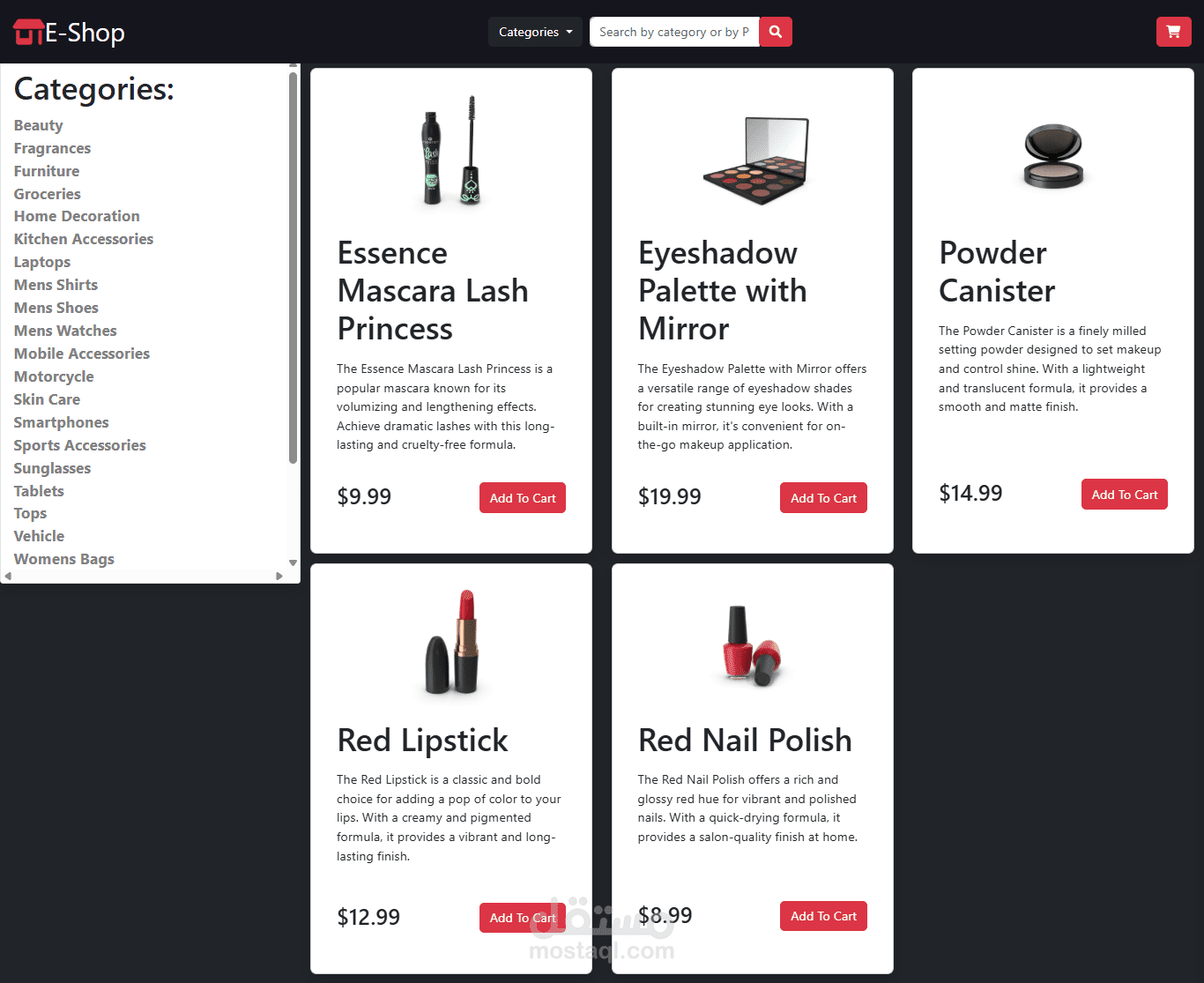 website e-commerce