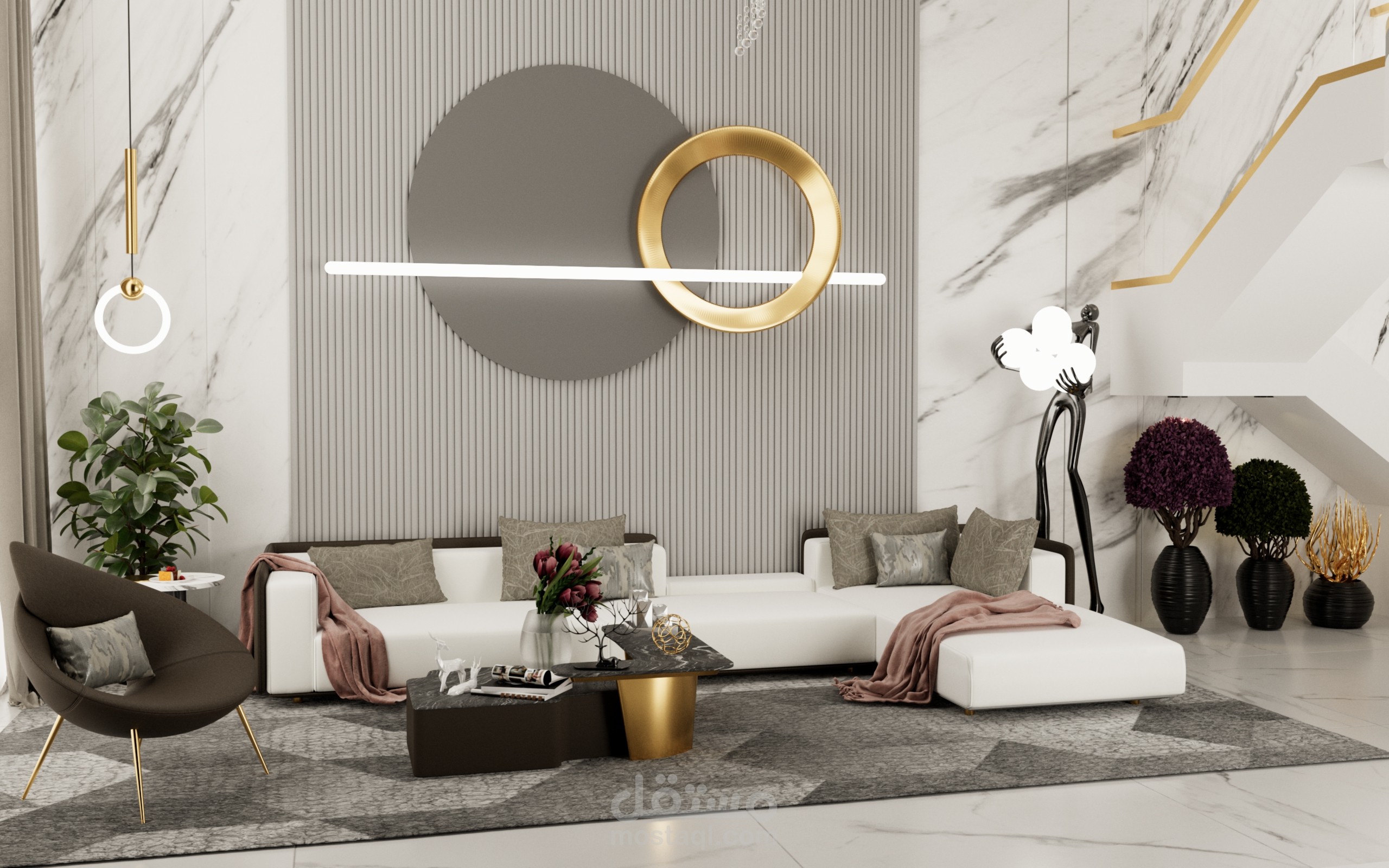 تصميم شقة باسلوب عصري حديث