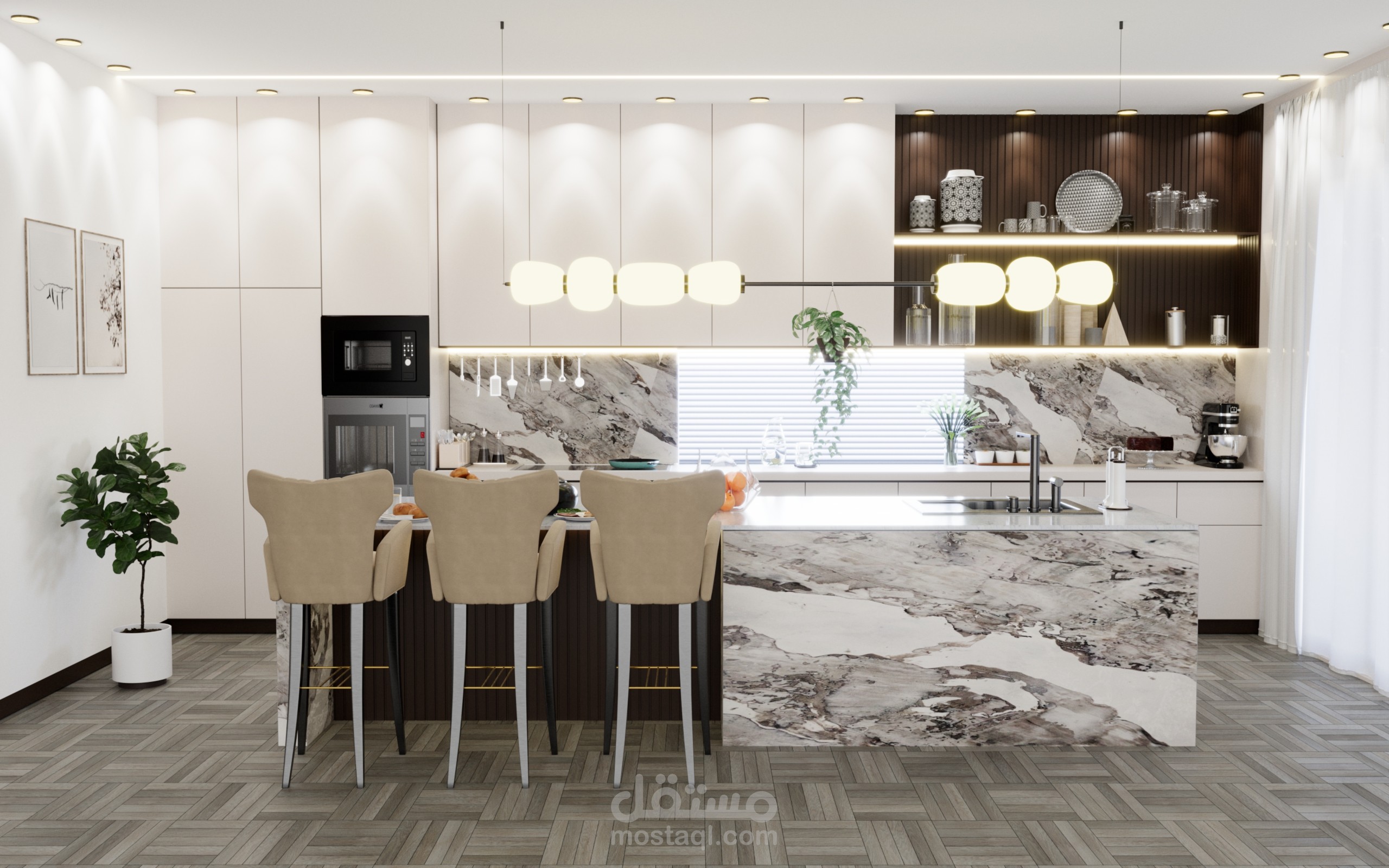 تصميم مطبخ امريكي