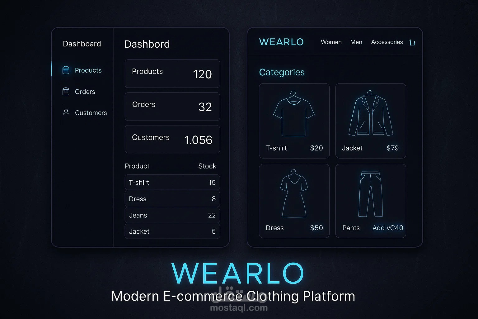 WEARLO – منصة تجارة إلكترونية للملابس