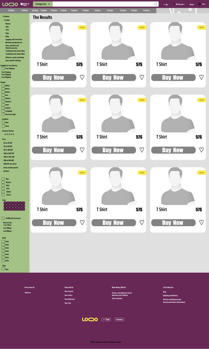 Craft Products Listing & Filtering Layout