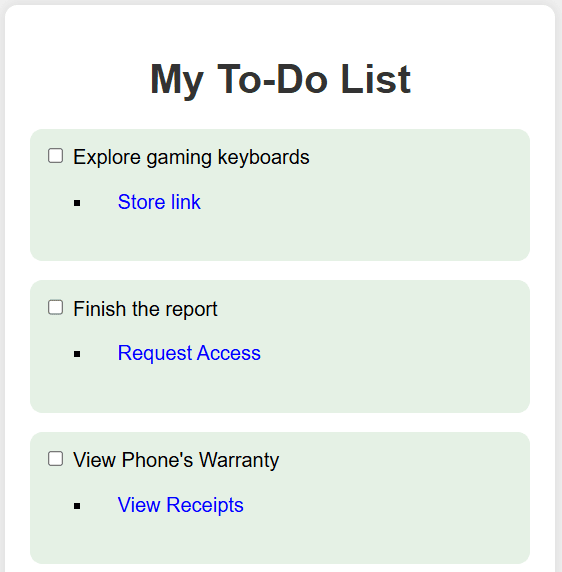 My To-Do List