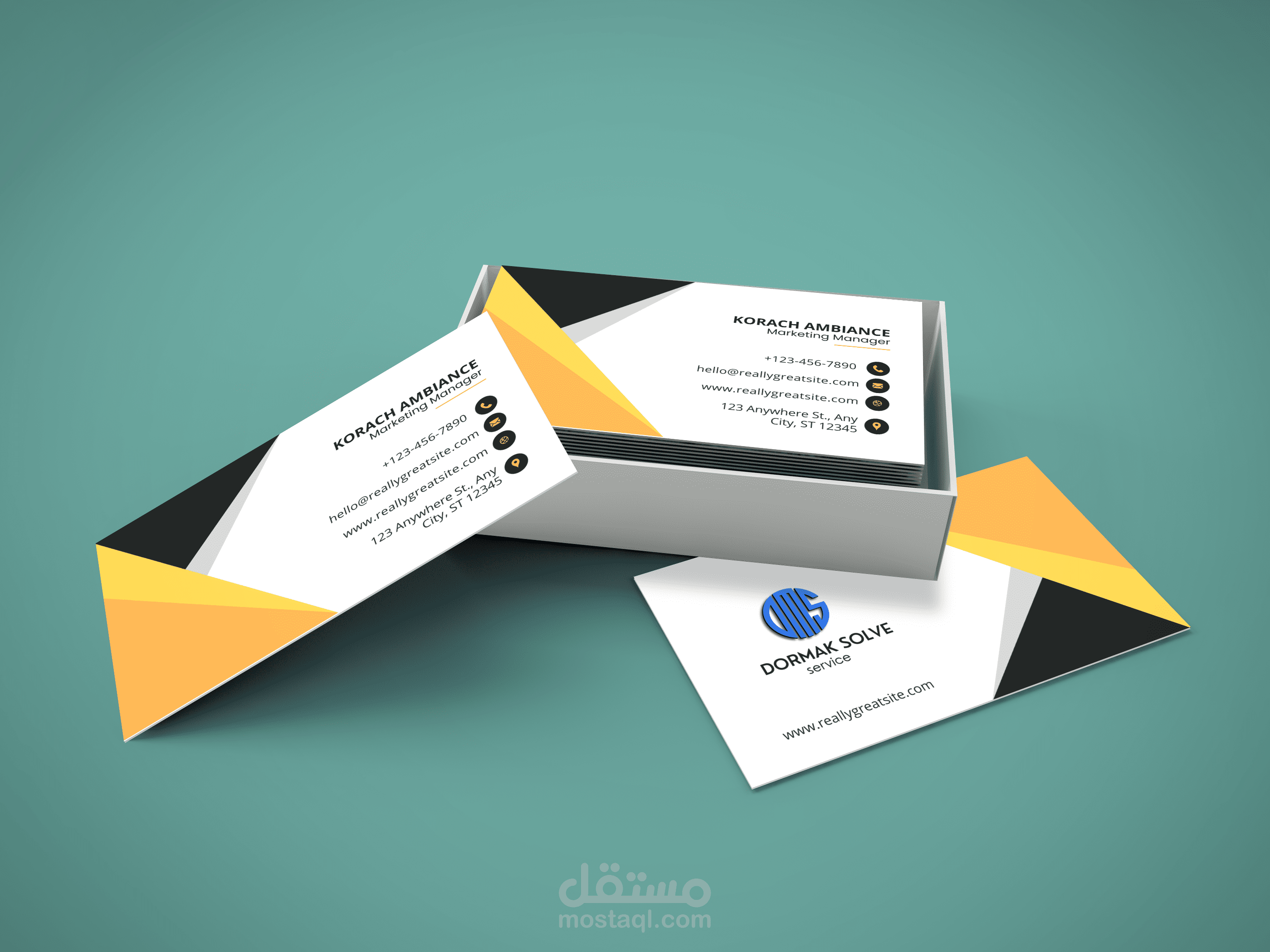 تصميم بطاقة أعمال احترافية تعكس هوية مشروعك