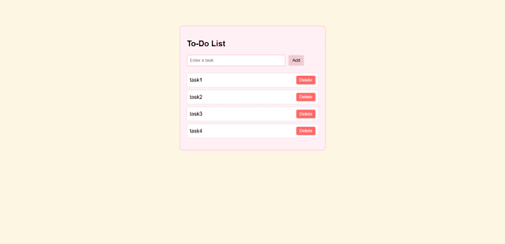تطبيق قائمة مهام صغيرة (Mini To-Do List Application)