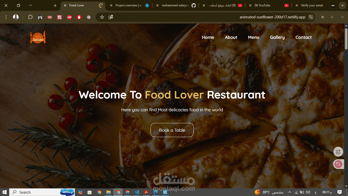 fast food website