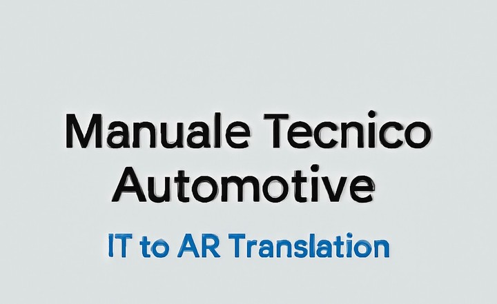 Traduzione Tecnica di Manuale d’Officina per Motori Benzina ترجمة فنية لدليل ورشة صيانة محرّكات بنزين