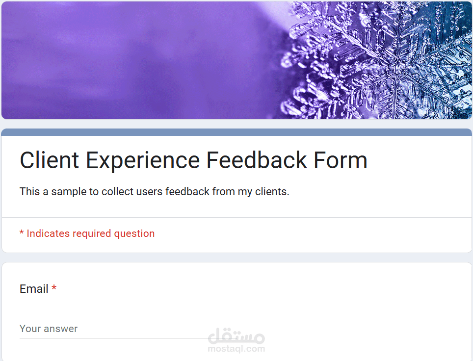 Client Experience Feedback Form