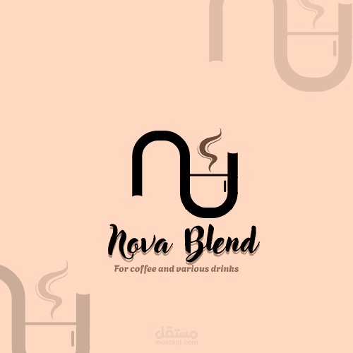 تصميم شعار احترافي لعلامة القهوة "Nova Blend"