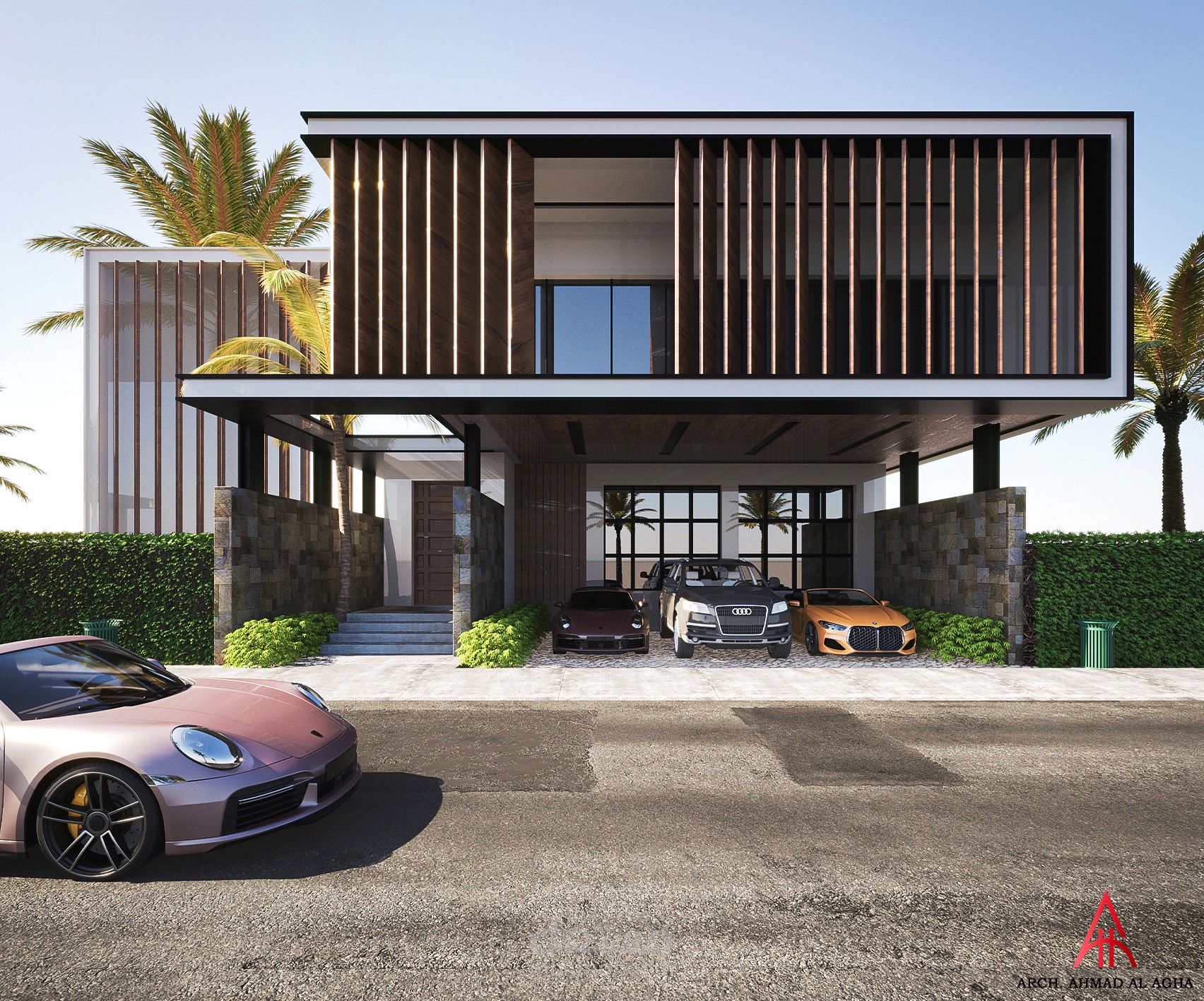 تصميم فيلا سكنية بطابع عصري