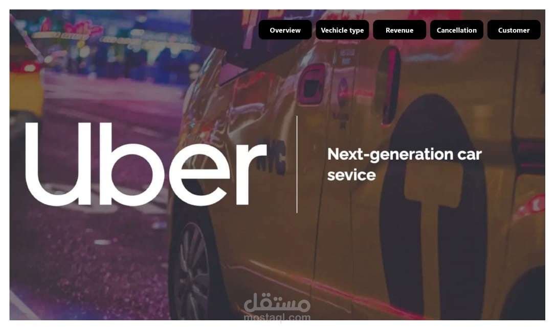 لوحة تحكم تفاعلية لتحليل بيانات أوبر (Uber Ride Bookings Dashboard)