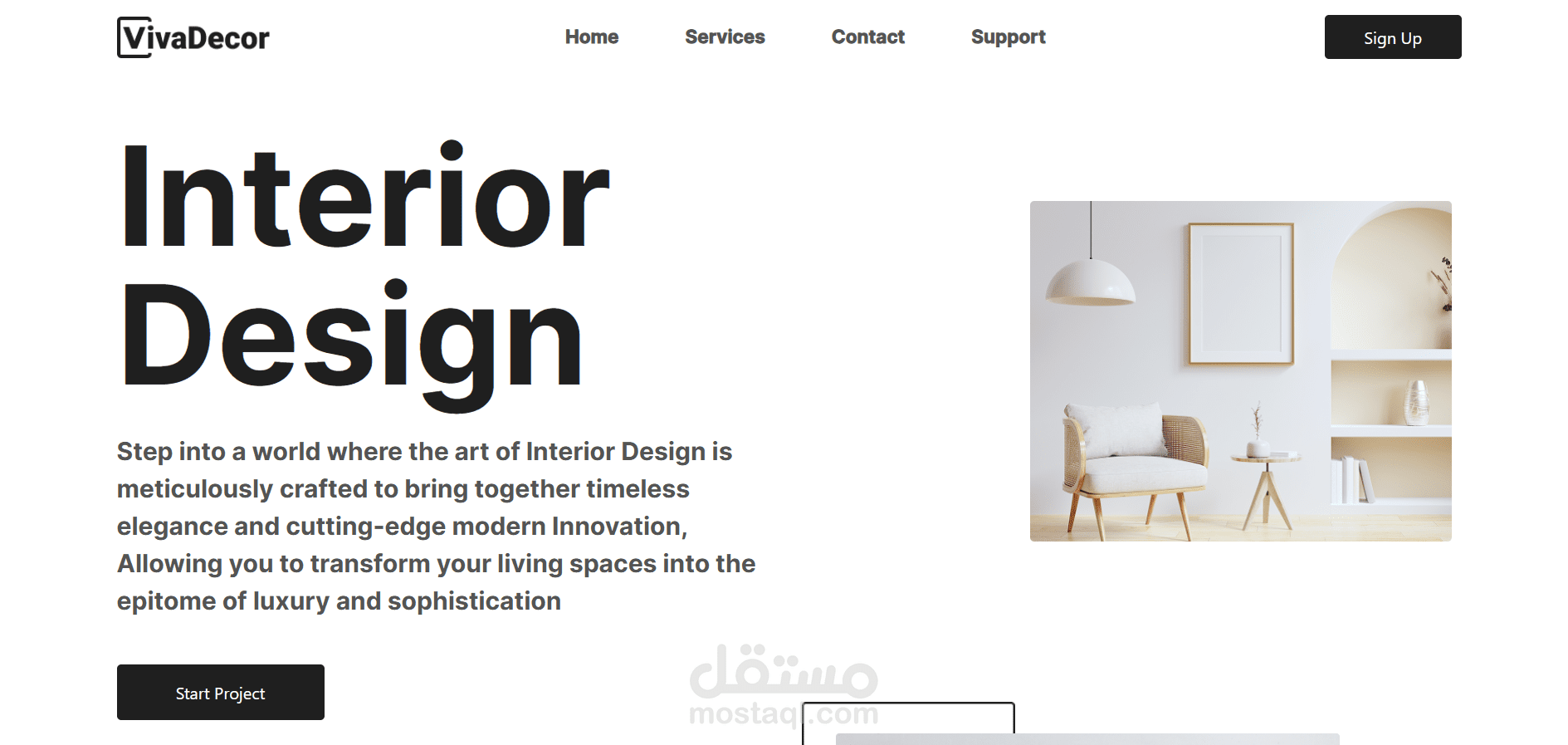 Interior Design landing-page