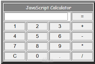Calculator using HTML, CSS, and JavaScript