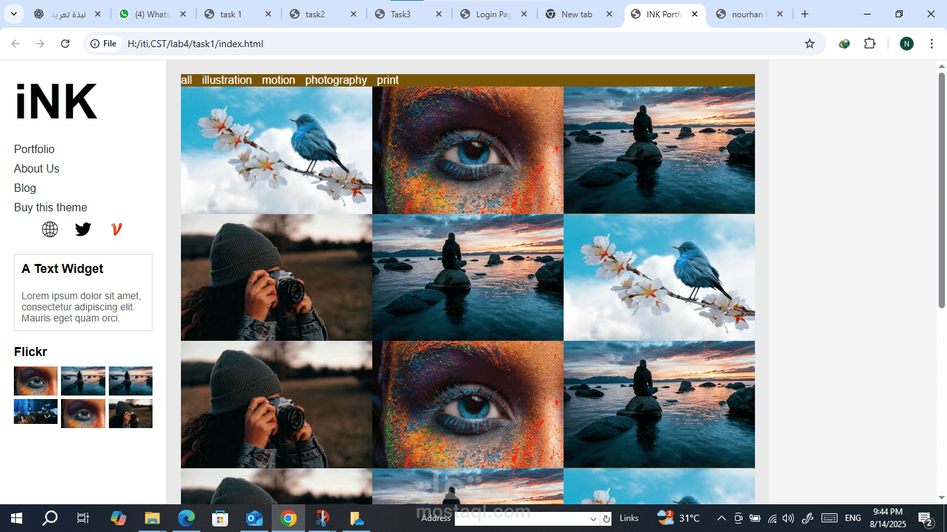 layout page