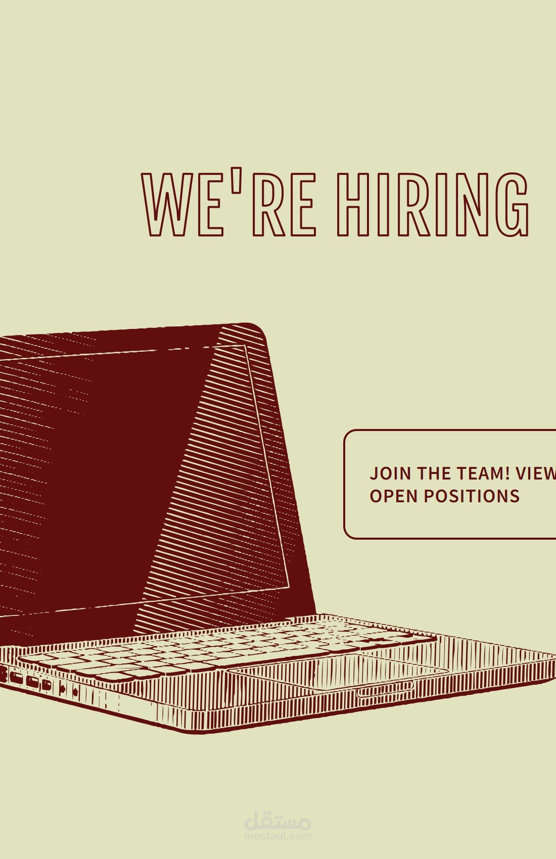 WE ARE HIRING social media poster