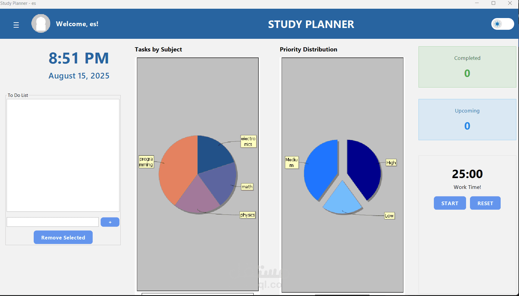 study planner