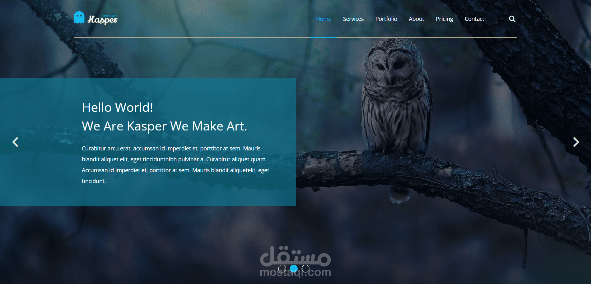 Kasper – One-Page Creative Template Conversion