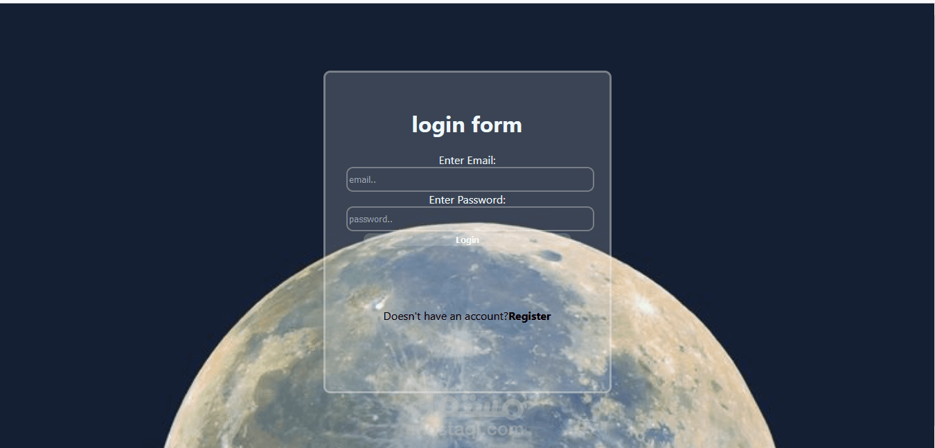 log in form