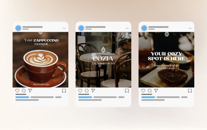 social media posts for a cafeteria
