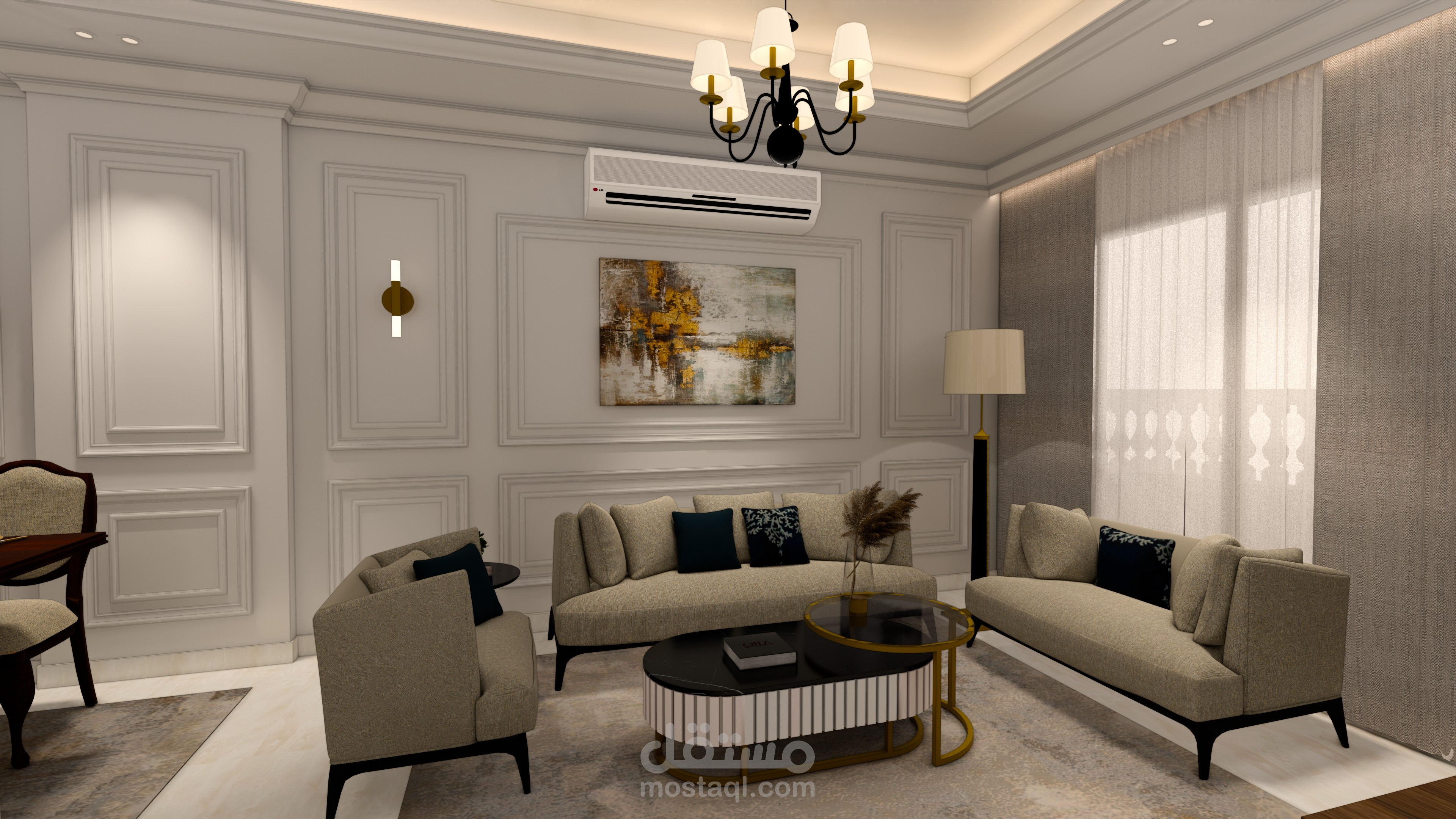 تصميم لشقة سكنية بمدينة الشروق - القاهرة
