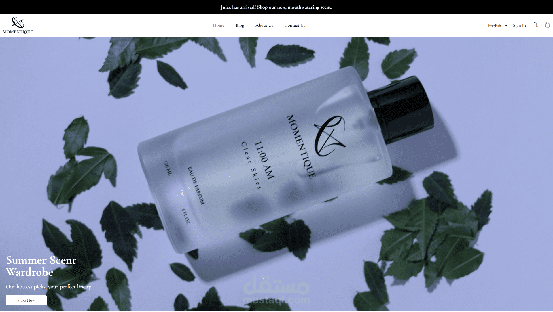 Momentique – موقع متجر إلكتروني لعطور مميزة
