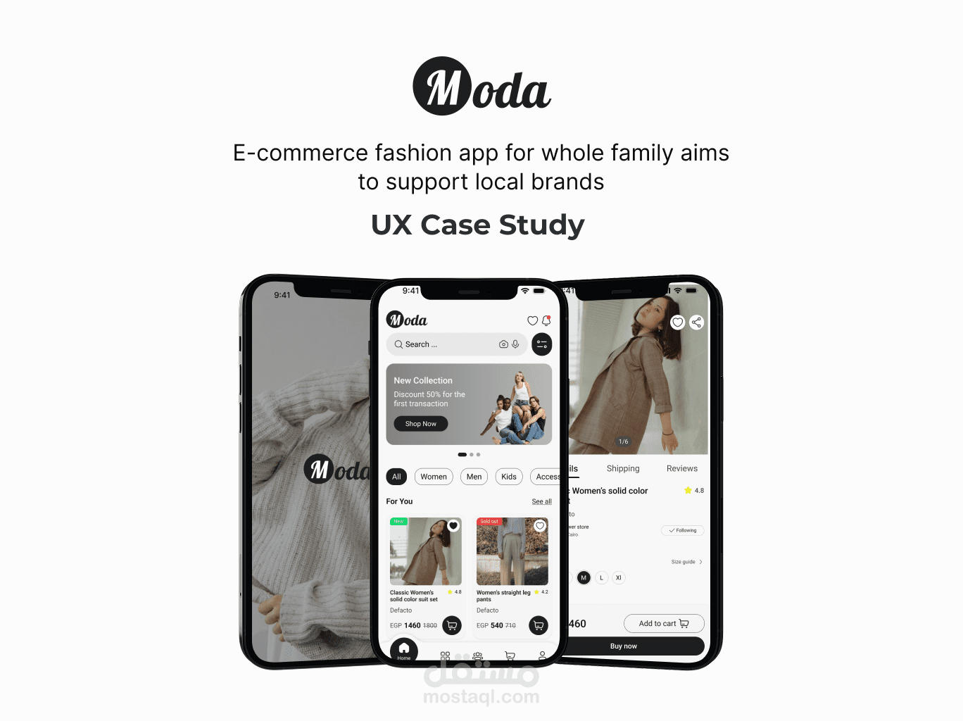 UX/UI Design for a Fashion Store App - case study