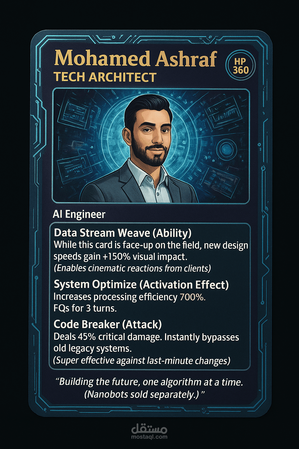 custom designed fantasy trading card