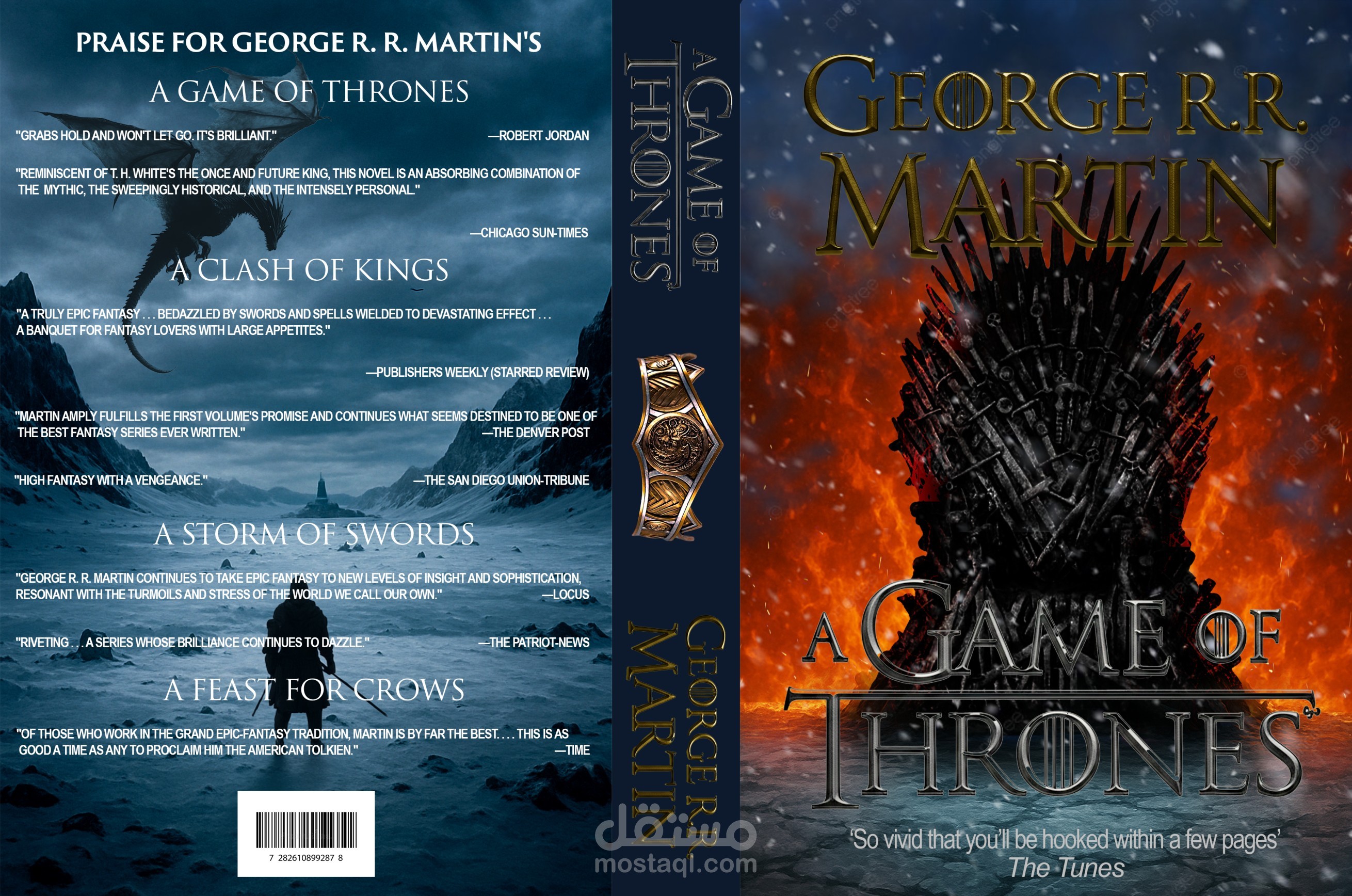 Epic Fantasy Book Cover Design – "A Game of Thrones"