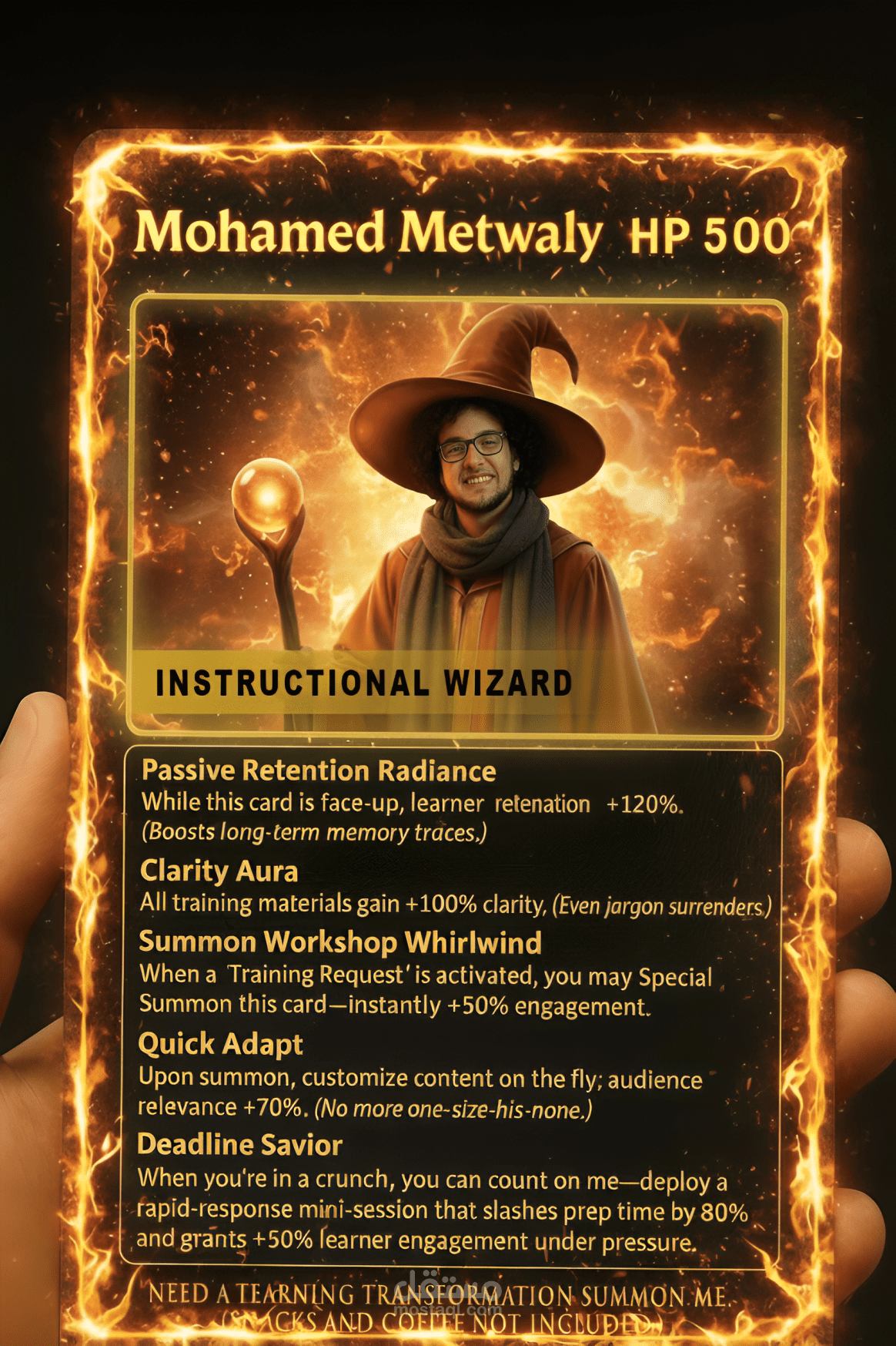 Instructional Wizard Card Design – Gamified Learning Identity