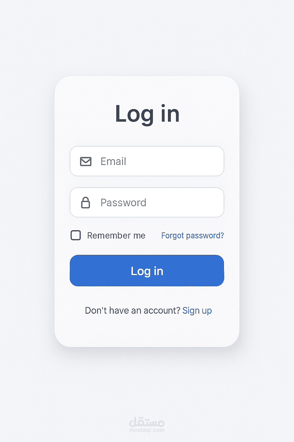 Login page