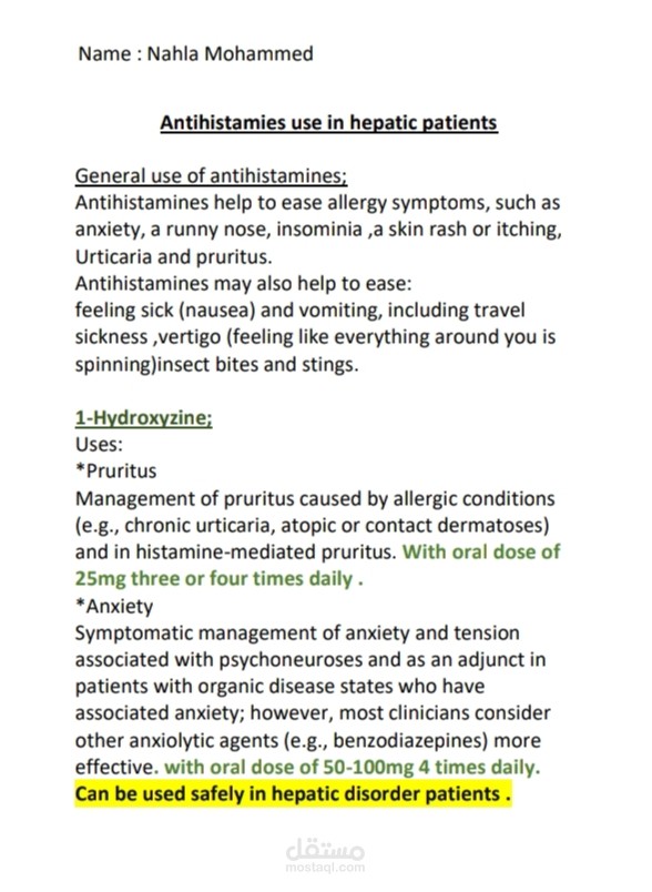 Antihistamines