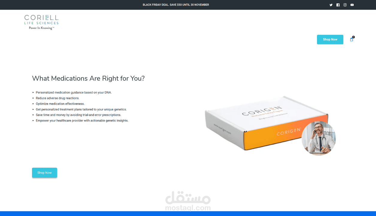 متجر Shopify – Coriell Life Sciences